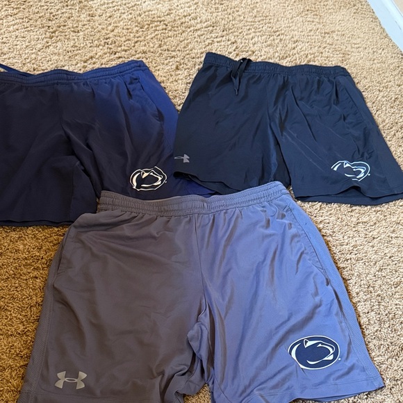 Under Armour Men's Navy and Black Athletic Shorts. Penn state